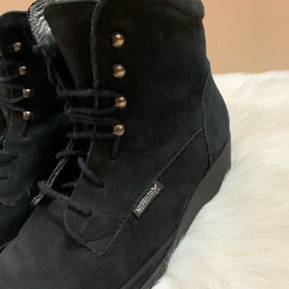Mephisto Women’s Black Suede Ankle Boots Size 7 - Picture 5 of 11